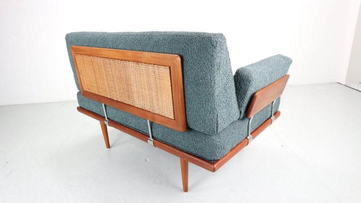 Minerva Sofa in Petrol Bouclé attributed to Peter Hvidt and Olga Molgaard Nielsen for France & Søn / France & Daverkosen, 1960s-DT-2026279