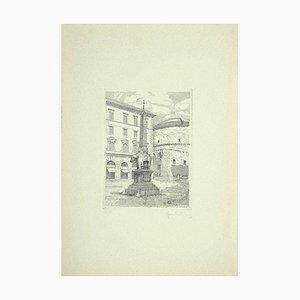 Minerva Square Etching by Giuseppe Malandrino, 1970s-ZCI-778563