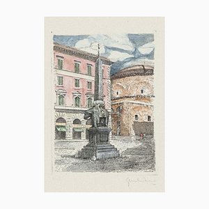 Minerva Square - Original Etching by Giuseppe Malandrino - 1970s 1970s-ZCI-777619