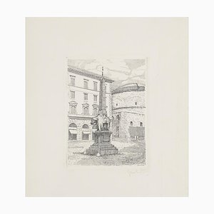 Minerva Square - Original Etching by Giuseppe Malandrino - 1970s 1970s-ZCI-779343