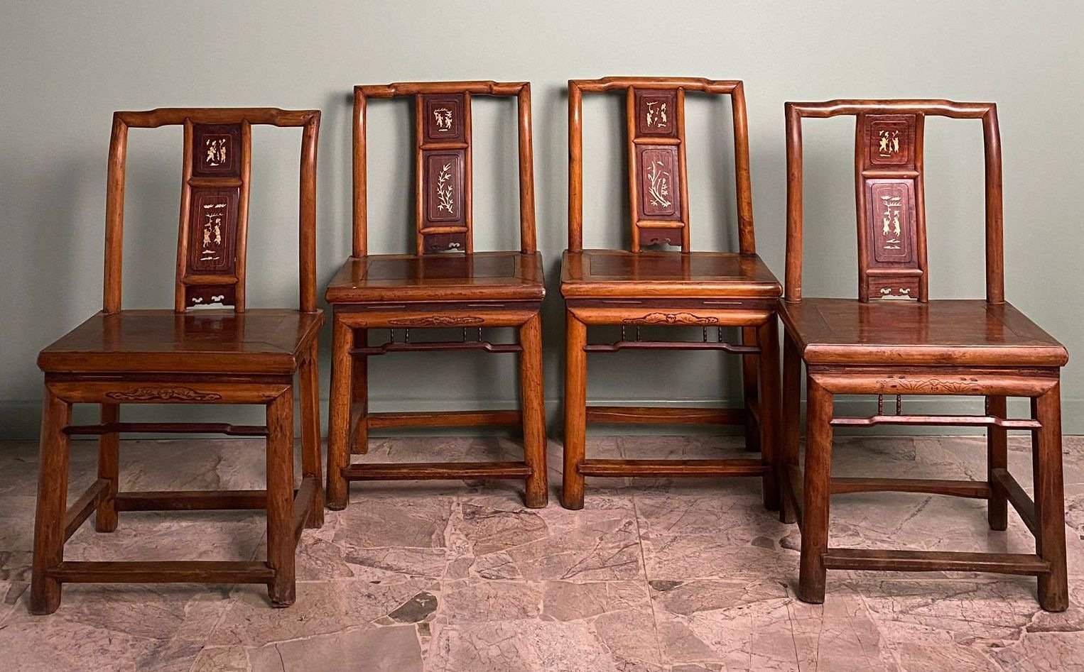 Ming Dynasty Chinese Ceremonial Chairs, 1870s, Set of 4