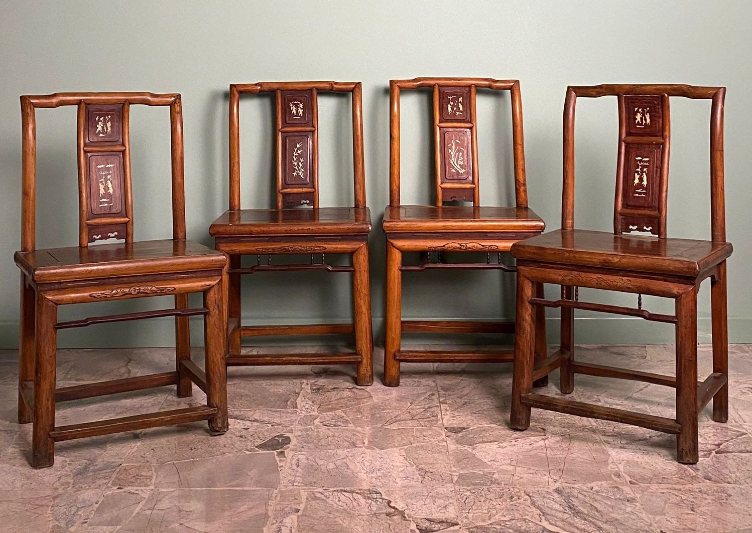 Ming Dynasty Chinese Ceremonial Chairs, 1870s, Set of 4