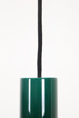 Mini-P&T Hanging Lamps in Green Glass by Michael Bang for Holmegaard, 1970s, Set of 2-NIX-1763620