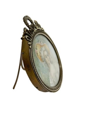 Miniature Antique Portrait Frame in Bronze-UCH-1234478