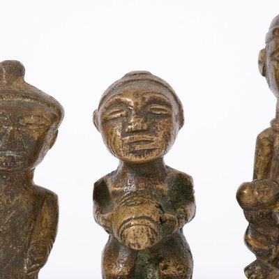 Miniature Bronze Figurines, Congo, 1950s, Set of 7-VT-993203