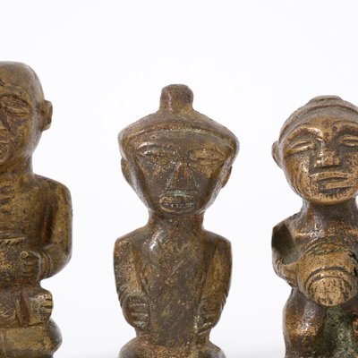 Miniature Bronze Figurines, Congo, 1950s, Set of 7-VT-993203