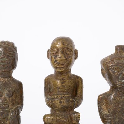 Miniature Bronze Figurines, Congo, 1950s, Set of 7-VT-993203