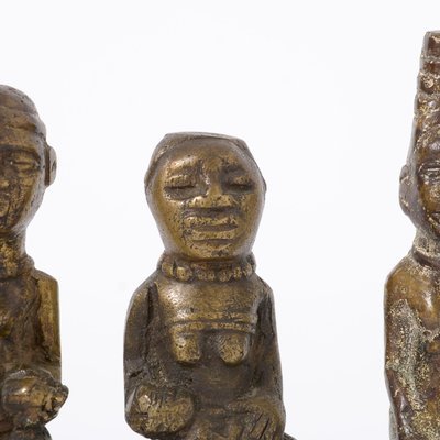 Miniature Bronze Figurines, Congo, 1950s, Set of 7-VT-993203