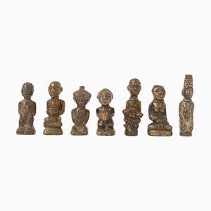 Miniature Bronze Figurines, Congo, 1950s, Set of 7-VT-993203