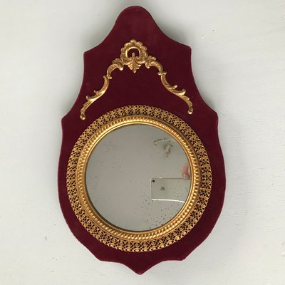 Miniature Convex Wall Mirror, 1950s-WQQ-1181061