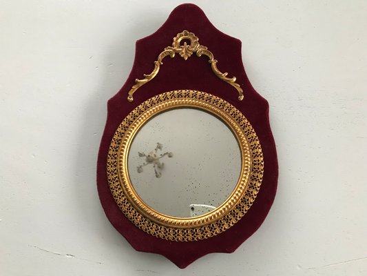 Miniature Convex Wall Mirror, 1950s-WQQ-1181061