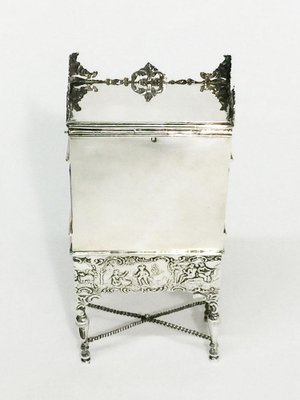 Miniature Dutch Silver Cross-Leg Cabinet by Herbert Hooijkaas, 1901-UCH-1224477