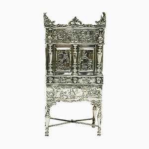 Miniature Dutch Silver Cross-Leg Cabinet by Herbert Hooijkaas, 1901-UCH-1224477