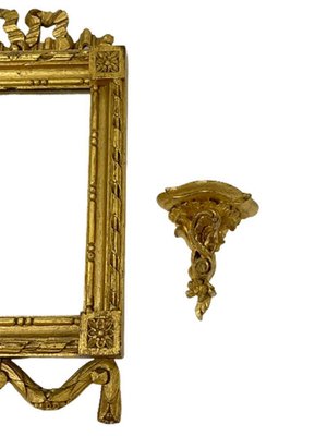 Miniature Giltwood Mirrors and Consoles Set, Set of 6-UCH-1224885