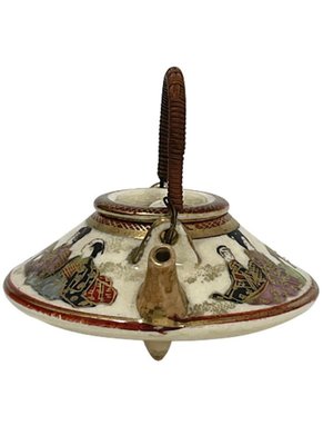 Miniature Japanese Meiji Period Satsuma Tripod Teapot and Cover-UCH-1224289