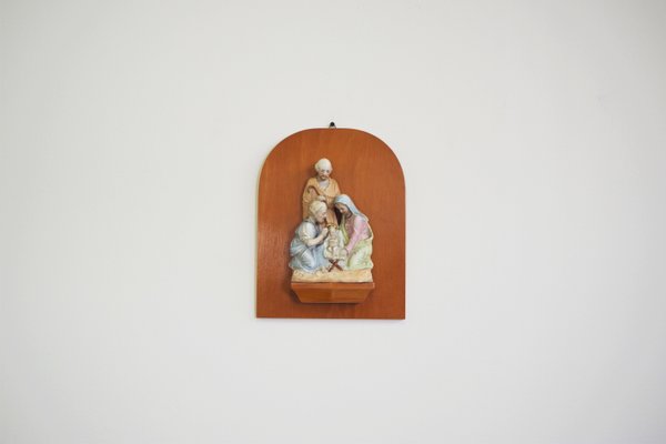 Miniature Painted Tableau in Ceramic, 1950s-KNM-1001743