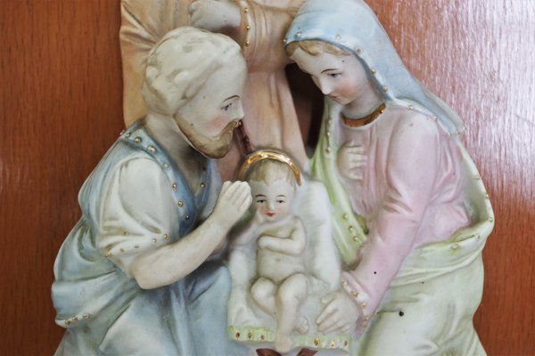 Miniature Painted Tableau in Ceramic, 1950s-KNM-1001743