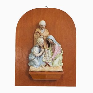 Miniature Painted Tableau in Ceramic, 1950s-KNM-1001743