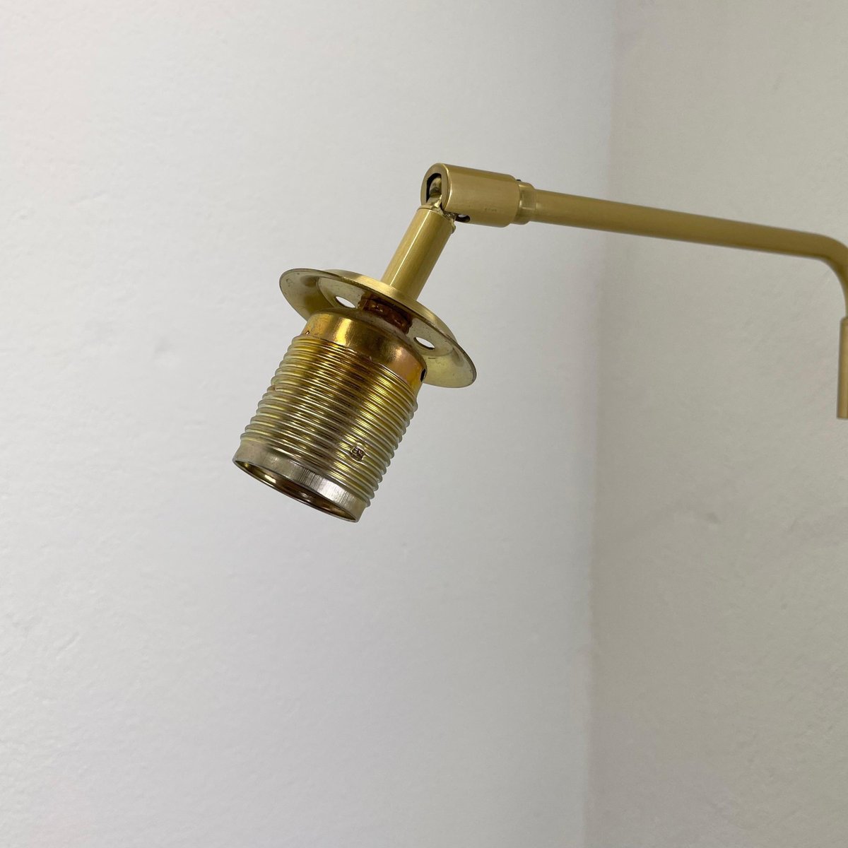 Minimalist Adjustable Swing Arm Brass Wall Light from Stilnovo, Italy, 1970s