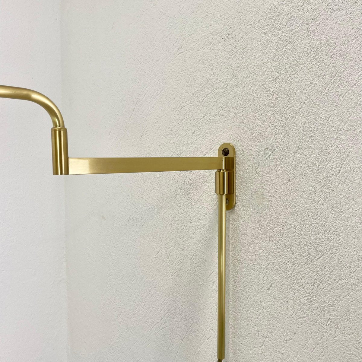 Minimalist Adjustable Swing Arm Brass Wall Light from Stilnovo, Italy, 1970s