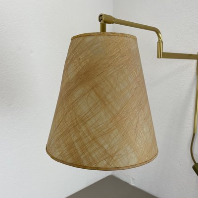 Minimalist Adjustable Swing Arm Brass Wall Light from Stilnovo, Italy, 1970s-QZ-1815003