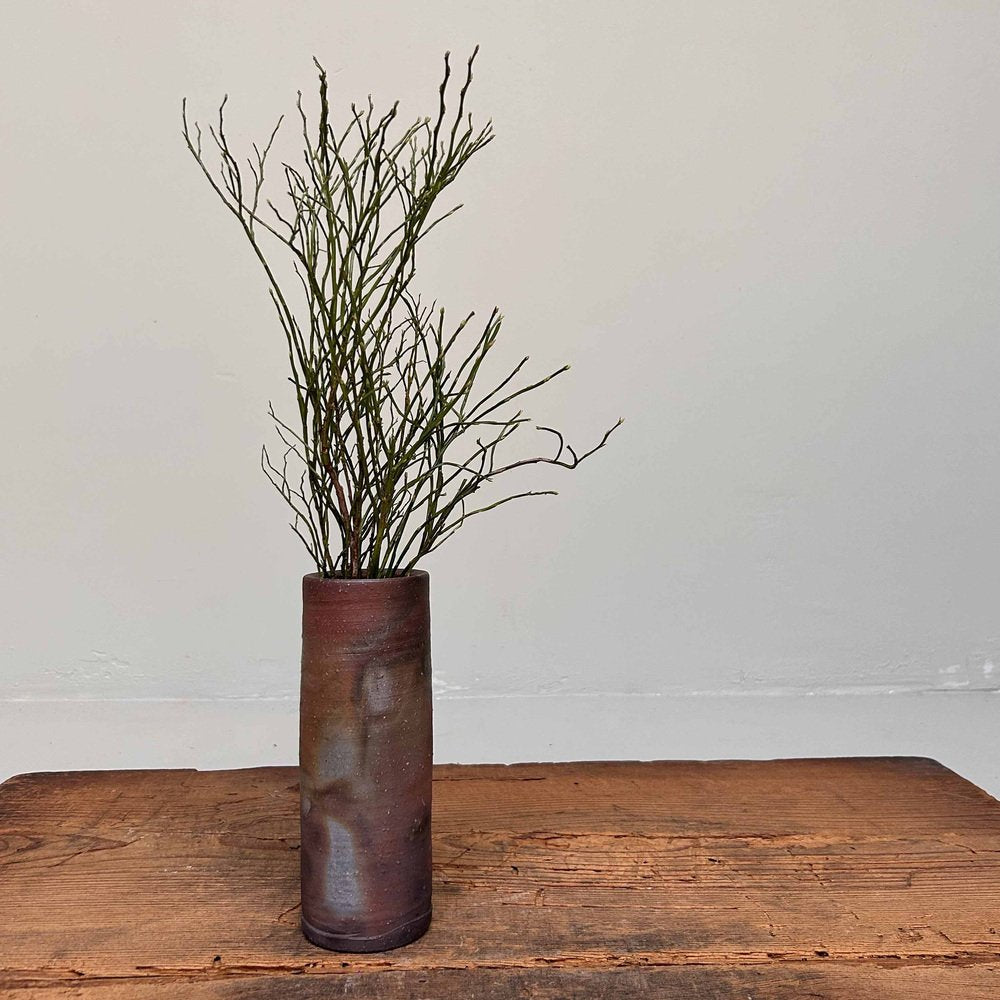 Minimalist Bizen Ikebana Flower Vase, 1950s