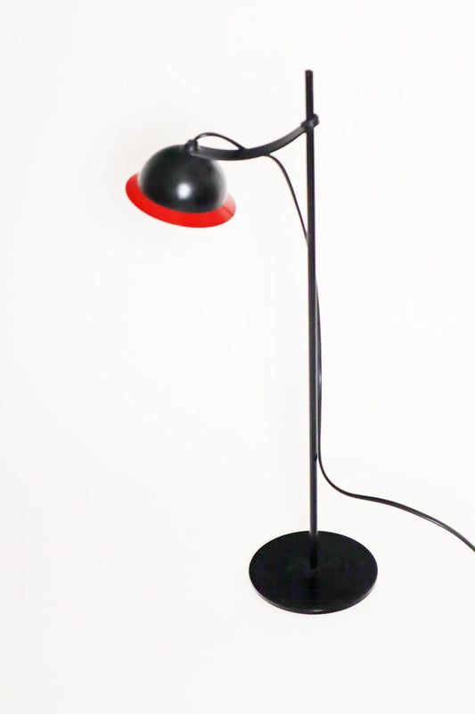 Minimalist Black and Red Desk Lamp by Schweitzer, 1980s