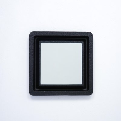 Minimalist Black Metal Mirror, 1980s-VT-639973