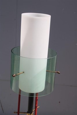 Minimalist Brass, Glass and Acrylic Floor Lamp with Marble Base from Stilux Milano, 1950s-EH-1389341