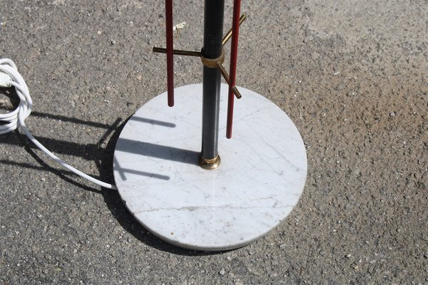 Minimalist Brass, Glass and Acrylic Floor Lamp with Marble Base from Stilux Milano, 1950s-EH-1389341