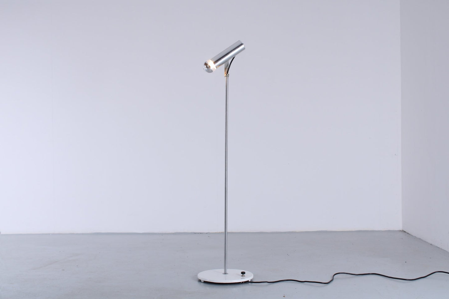 Minimalist Concord Floor Light by John and Sylvia Reid, 1970s