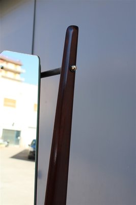 Minimalist Console with Mirror in Mahogany by Vittorio Dassi, Milan, 1950s-EH-1063646