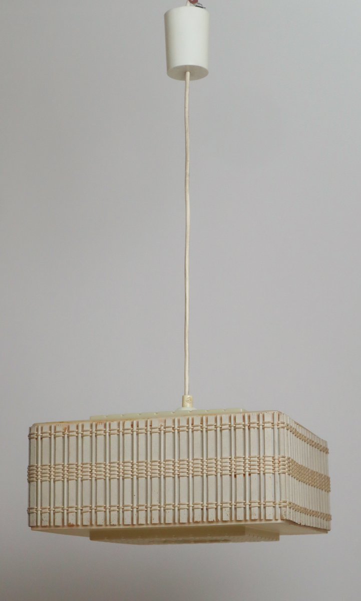 Minimalist Cubist Hanging Light, 1970s