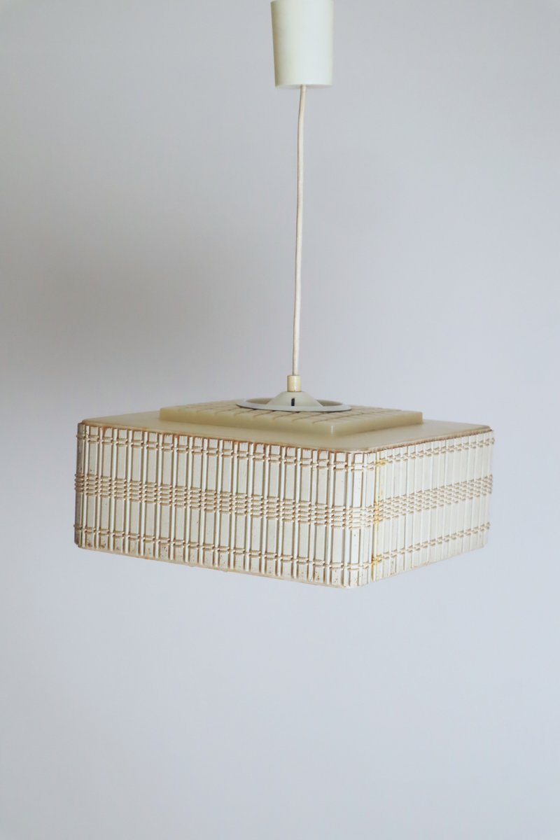 Minimalist Cubist Hanging Light, 1970s