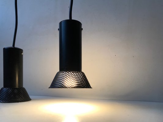 Minimalist Danish Black Ceiling Lamps from Lyfa, 1980s, Set of 2-LCR-881115