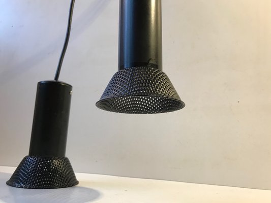 Minimalist Danish Black Ceiling Lamps from Lyfa, 1980s, Set of 2-LCR-881115