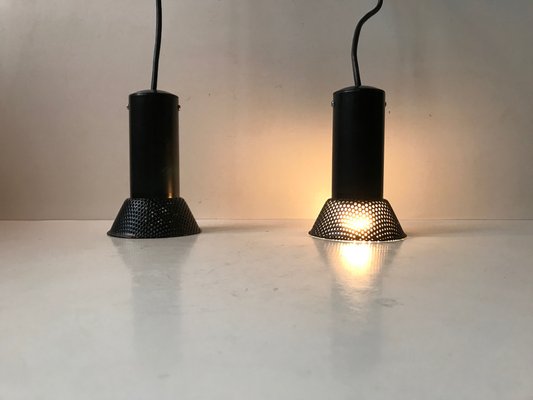 Minimalist Danish Black Ceiling Lamps from Lyfa, 1980s, Set of 2-LCR-881115