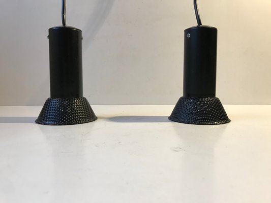 Minimalist Danish Black Ceiling Lamps from Lyfa, 1980s, Set of 2-LCR-881115