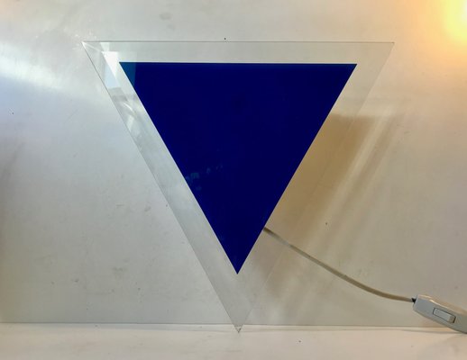 Minimalist Danish Triangular Glass Sconce, 1980s-LCR-676718