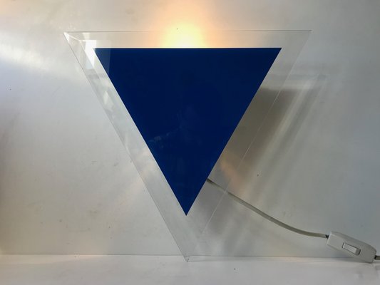 Minimalist Danish Triangular Glass Sconce, 1980s-LCR-676718