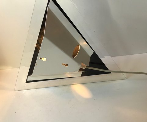 Minimalist Danish Triangular Glass Sconce, 1980s-LCR-676718