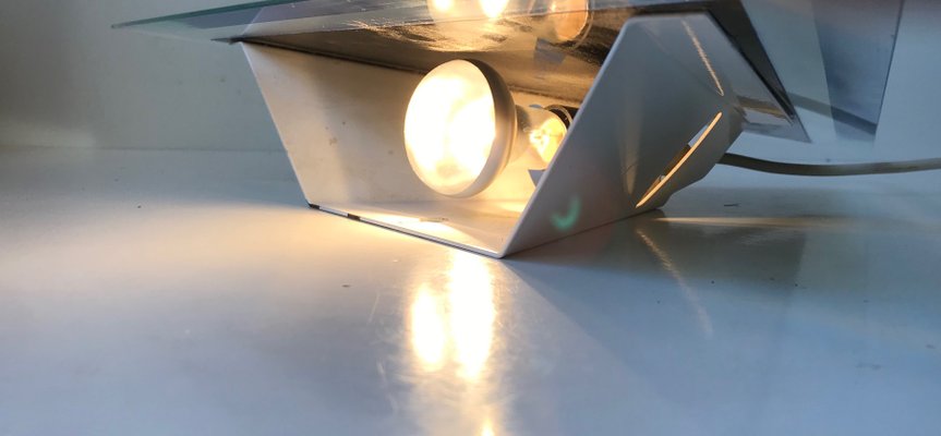 Minimalist Danish Triangular Glass Sconce, 1980s-LCR-676718