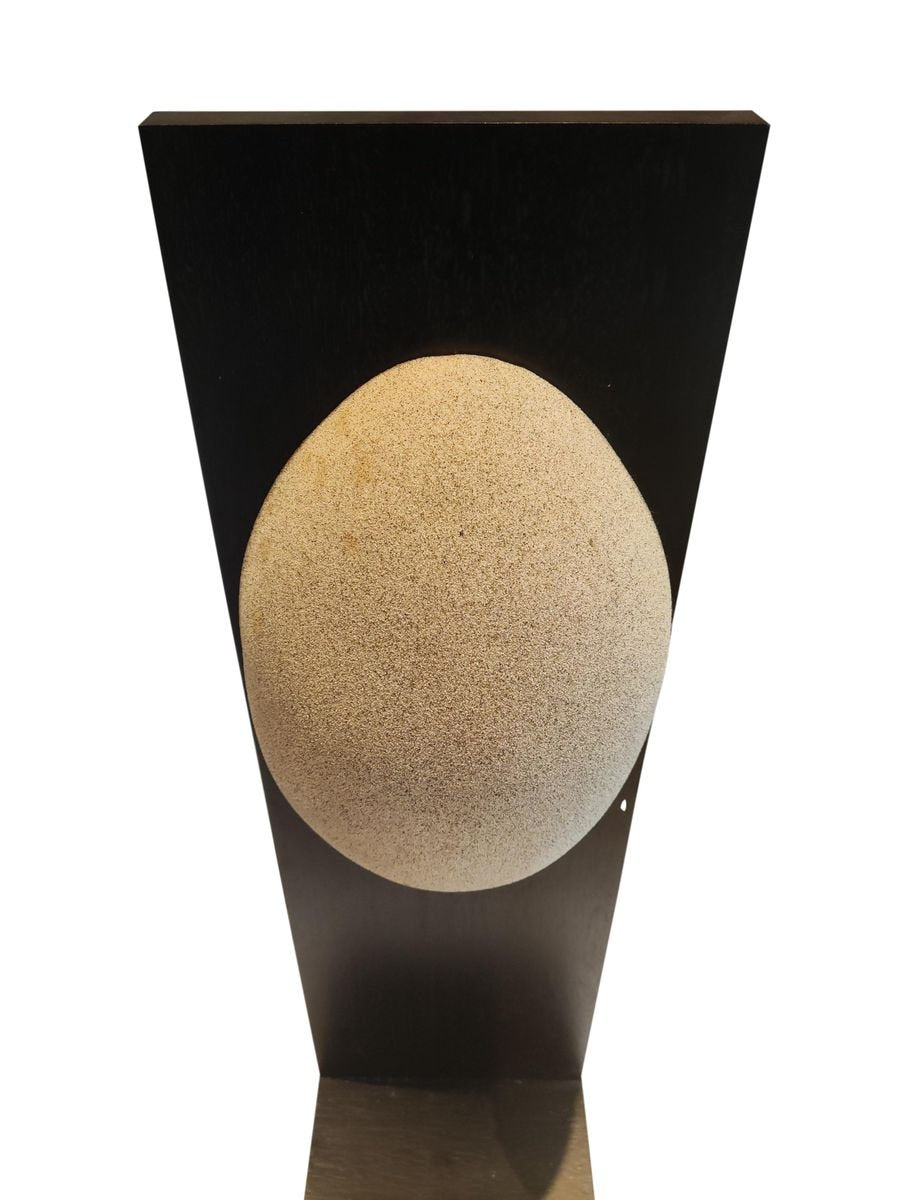 Minimalist Egg Fiberglass Cazenave Style Lamp, 1970s