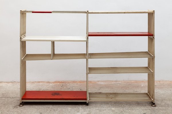 Minimalist Free-Standing Wire Bookshelf by Tjerk Reijenga for Pilastro, 1950s-KL-620522