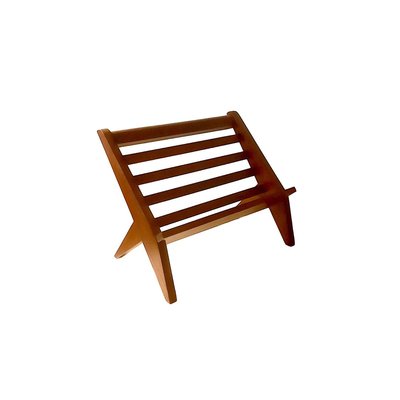 Minimalist French Teak Magazine Rack, 1950s-ES-722553