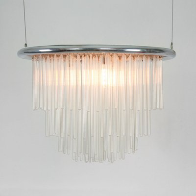 Minimalist Hand Blown Glass Chandelier, 1970s-HGJ-735966