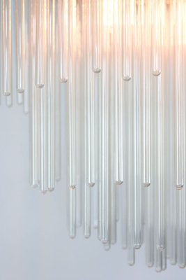 Minimalist Hand Blown Glass Chandelier, 1970s-HGJ-735966