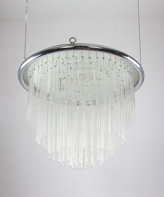 Minimalist Hand Blown Glass Chandelier, 1970s-HGJ-735966