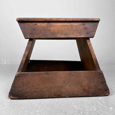 Minimalist Japanese Wooden Step Stool, 1920s-DWL-2028041