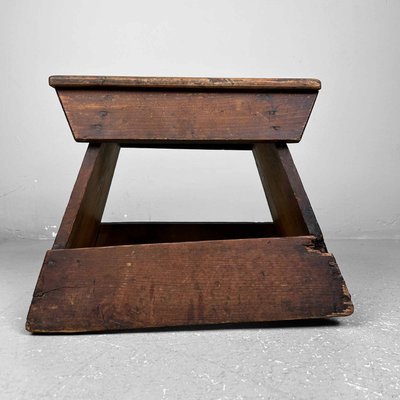 Minimalist Japanese Wooden Step Stool, 1920s-DWL-2028041